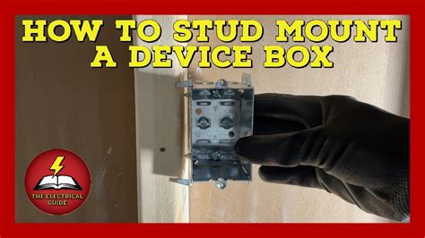 electrical code mounting outlet box on stud|electrical boxes for studs.